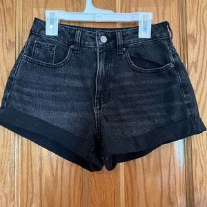 pacsun black denim moms shorts